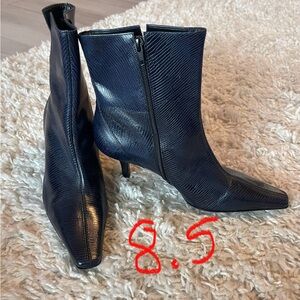 Bundle Elegant Navy Blue, brown Ankle Boots